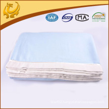 Super Soft Two Tone Brushed Plain Organic Bamboo Blanket With Satin Piping